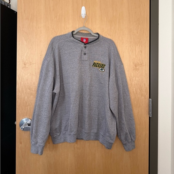 Vintage NFL Green Bay Packer Pullover Crew - XL Grey